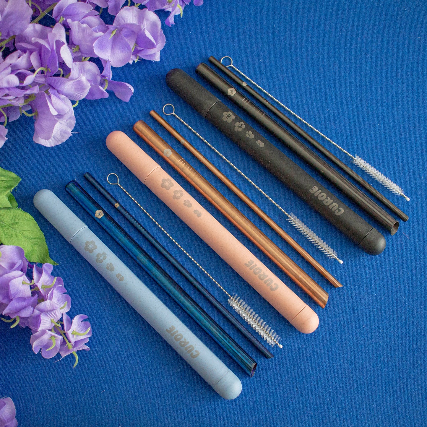 Blossom V2 Stainless Steel Straw Set (Online Only)