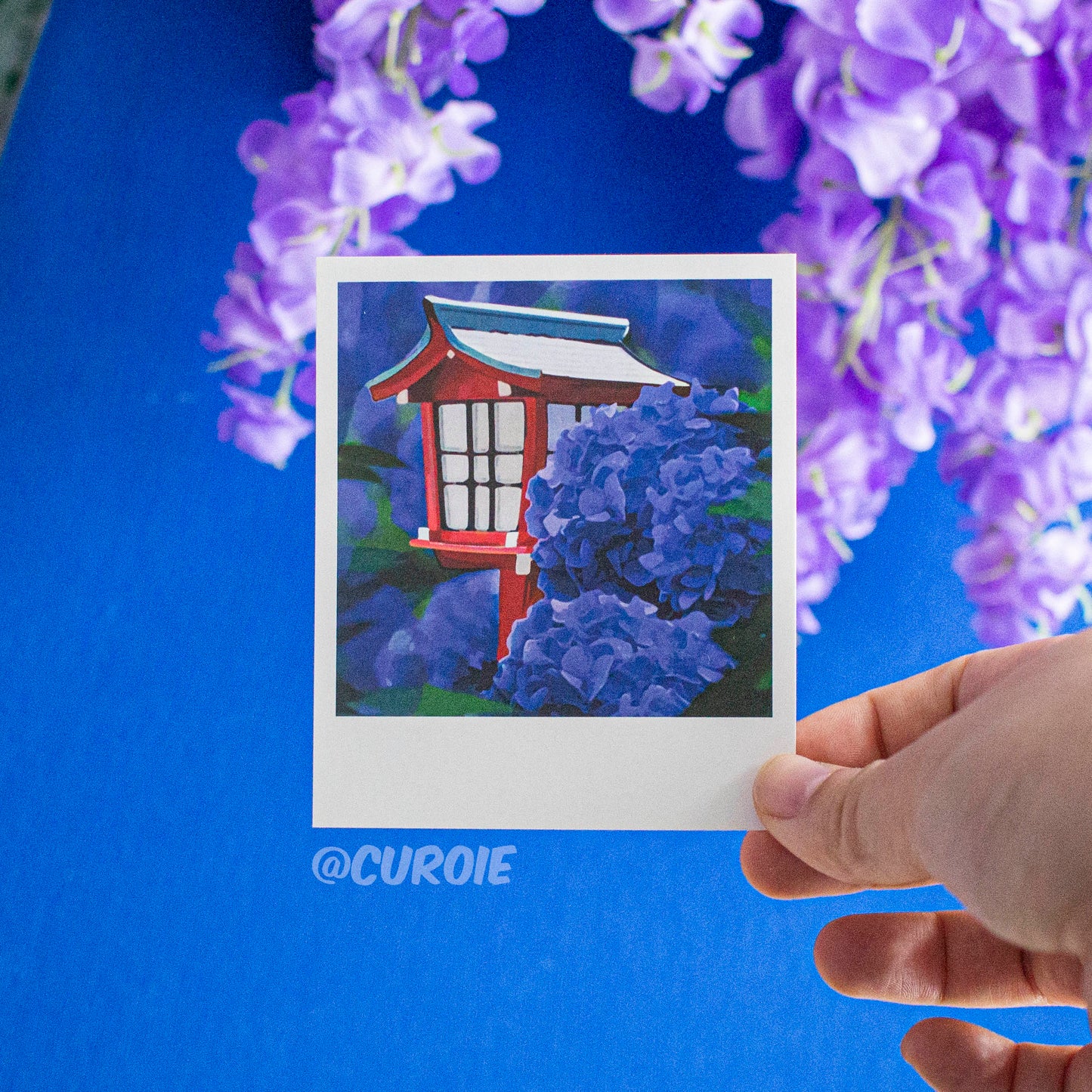 Hydrangea Lamp Polaroid