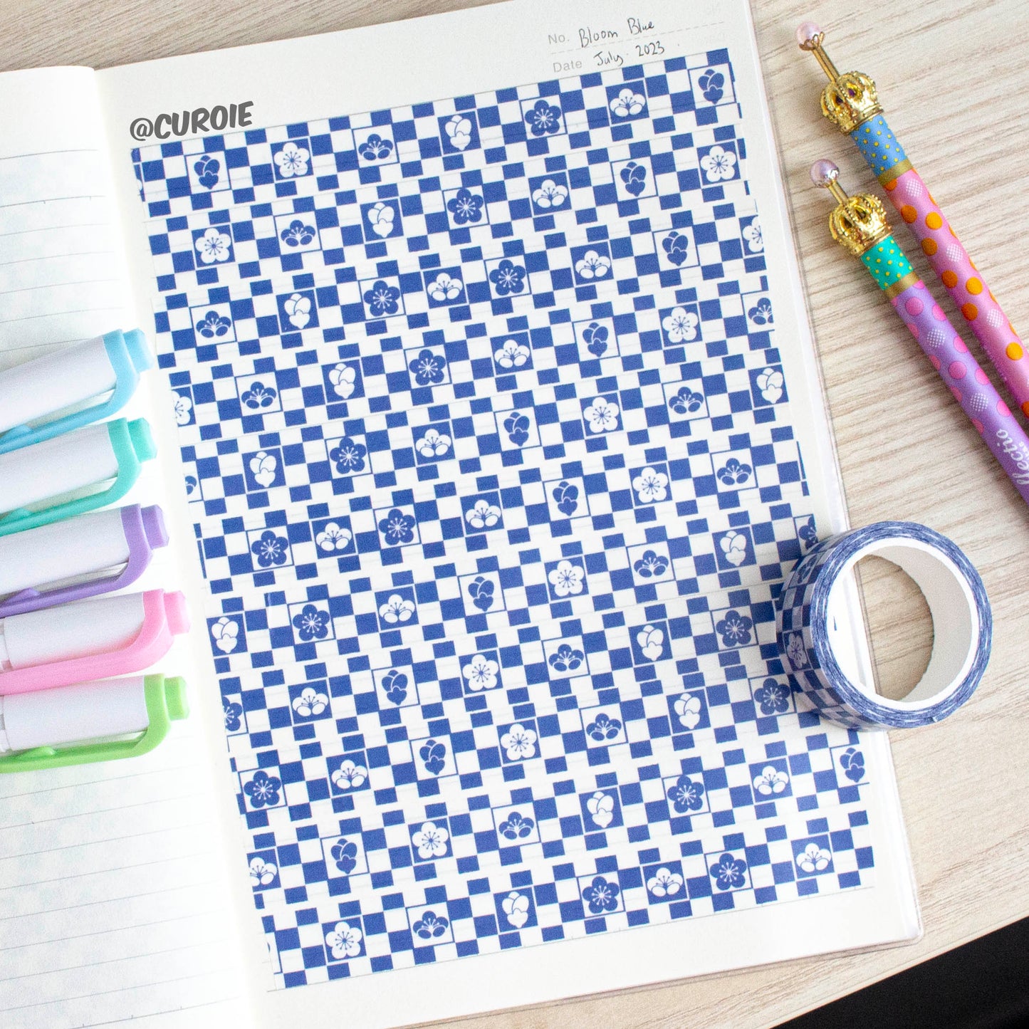 Bloom Blue Washi Tape