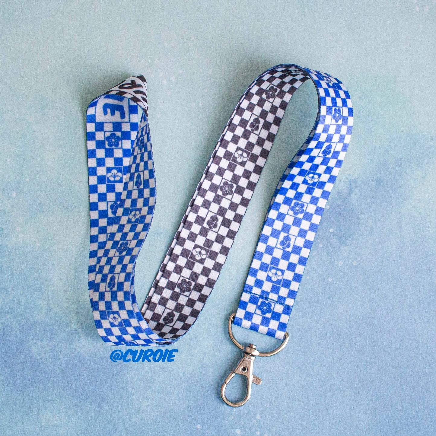 Bloom Blue Lanyard
