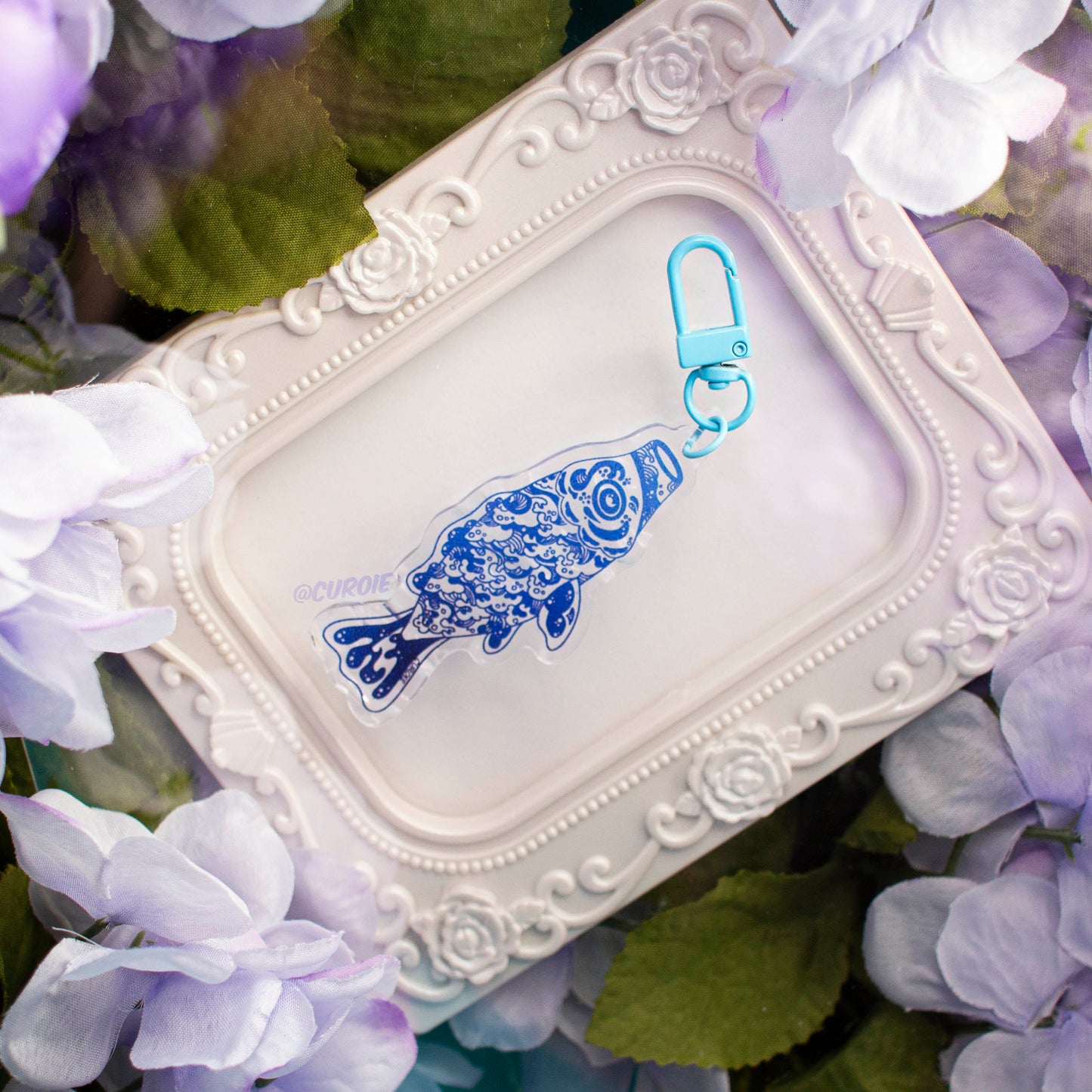 Koinobori: Blue Waves (Acrylic Keychain)