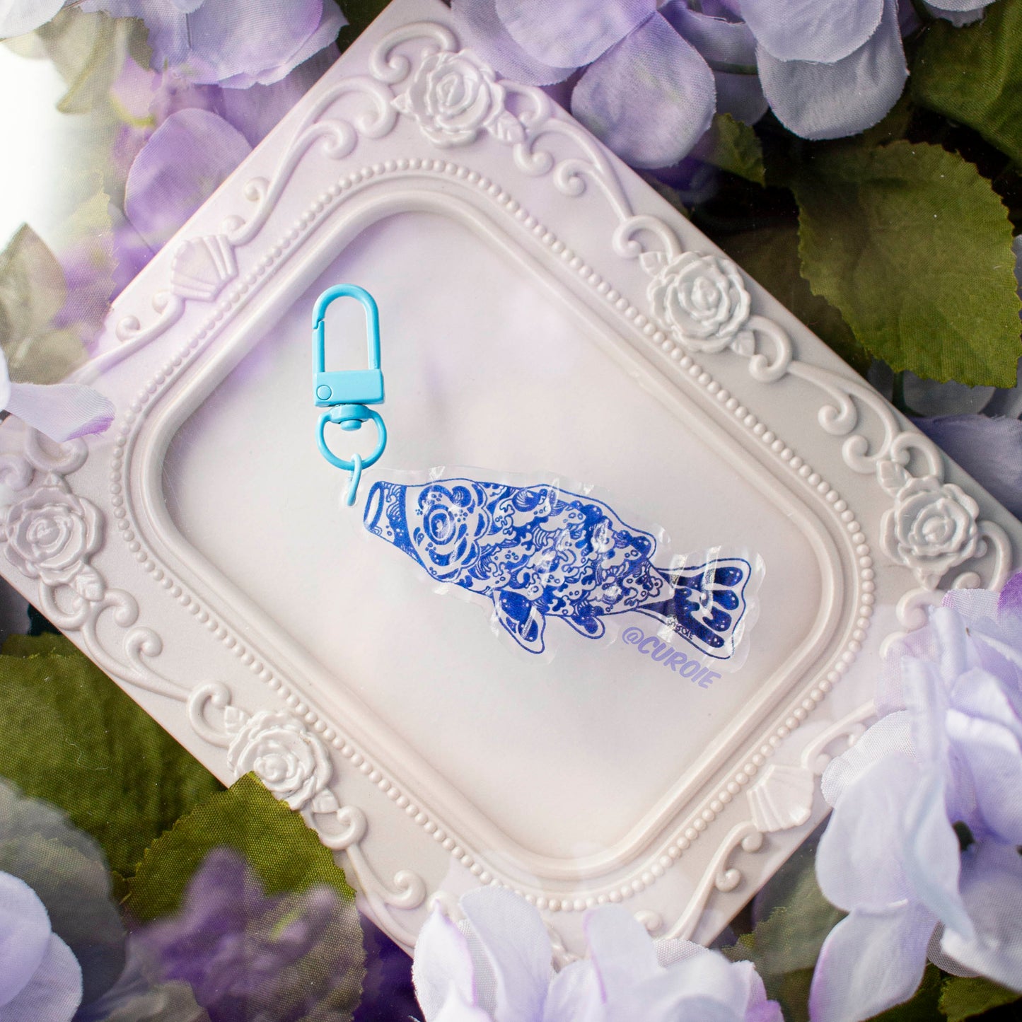 Koinobori: Blue Waves (Acrylic Keychain)