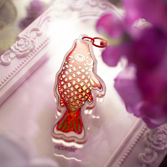 Koinobori: Red & Gold (Acrylic Keychain)