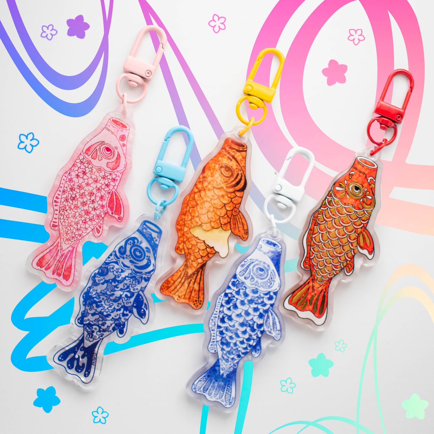 Koinobori: Sakura (Acrylic Keychain)