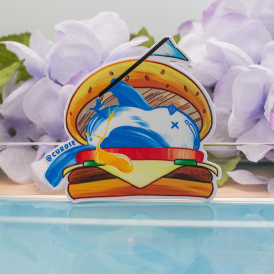 Pour-Cha Burger Vinyl Sticker