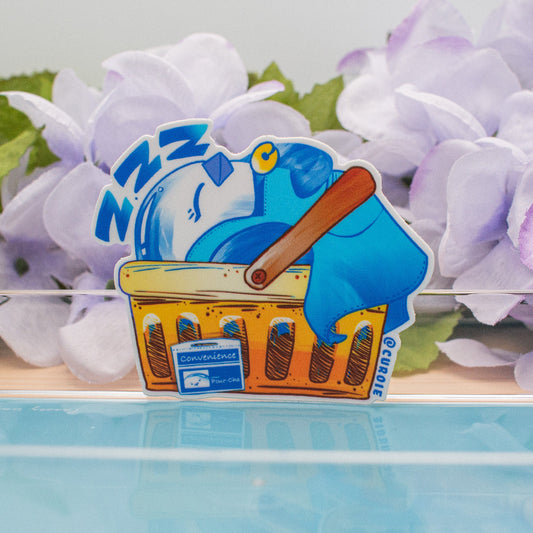Pour-Cha Konbini Basket Vinyl Sticker