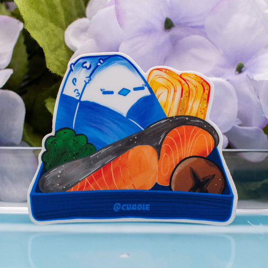 Pour-Cha Salmon Bento Vinyl Sticker