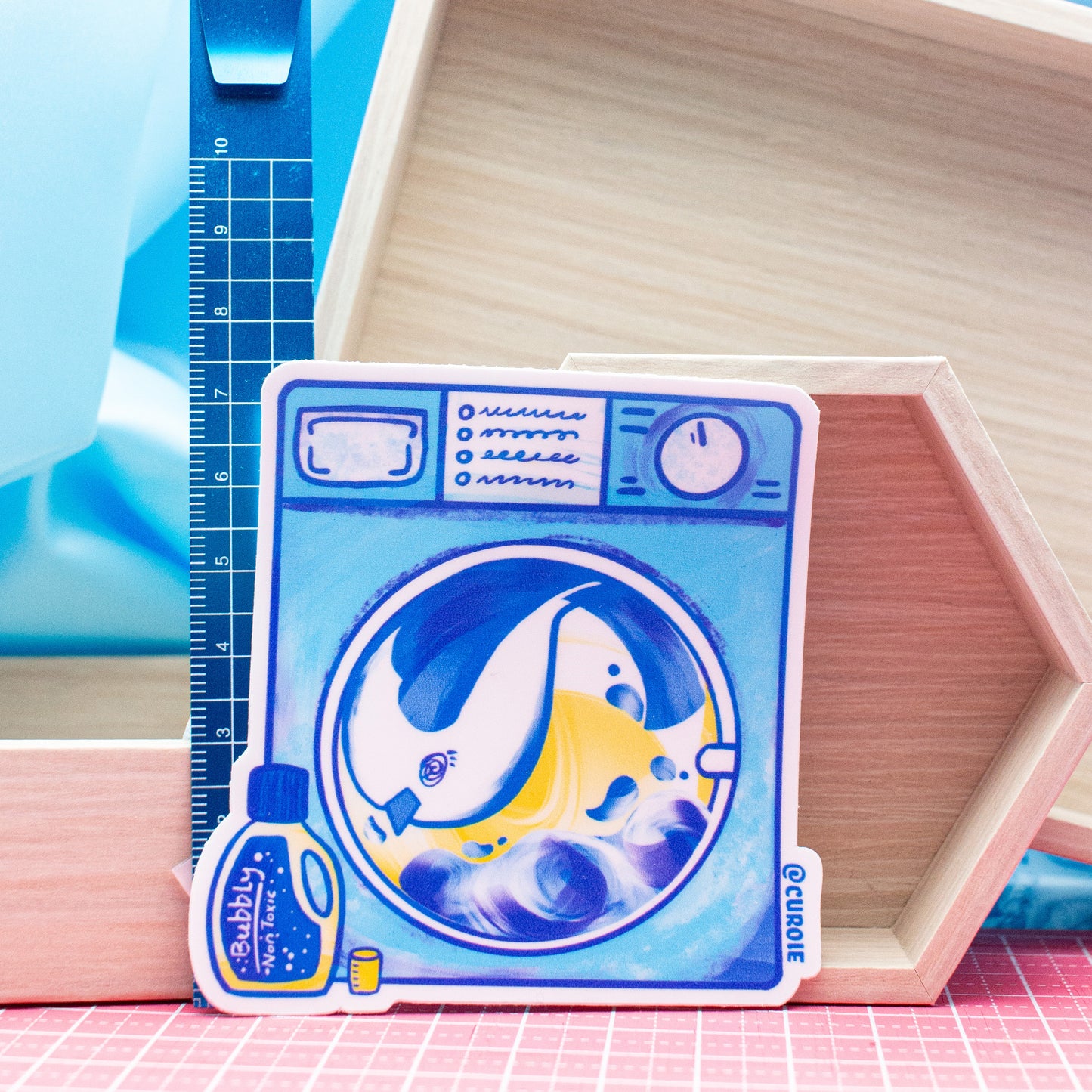 Pour-Cha Laundry Vinyl Sticker