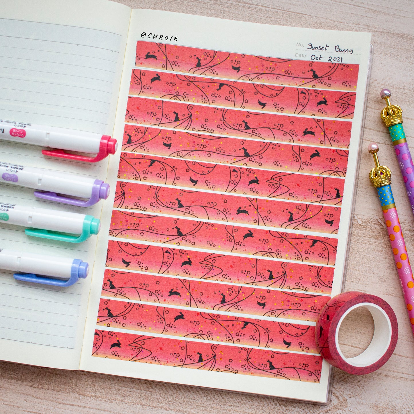 Sunset Bunny Washi Tape