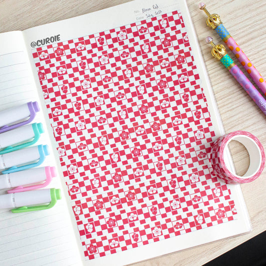 Bloom Red Washi Tape