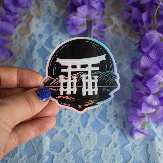 Itsukushima Shrine Holographic Vinyl Sticker