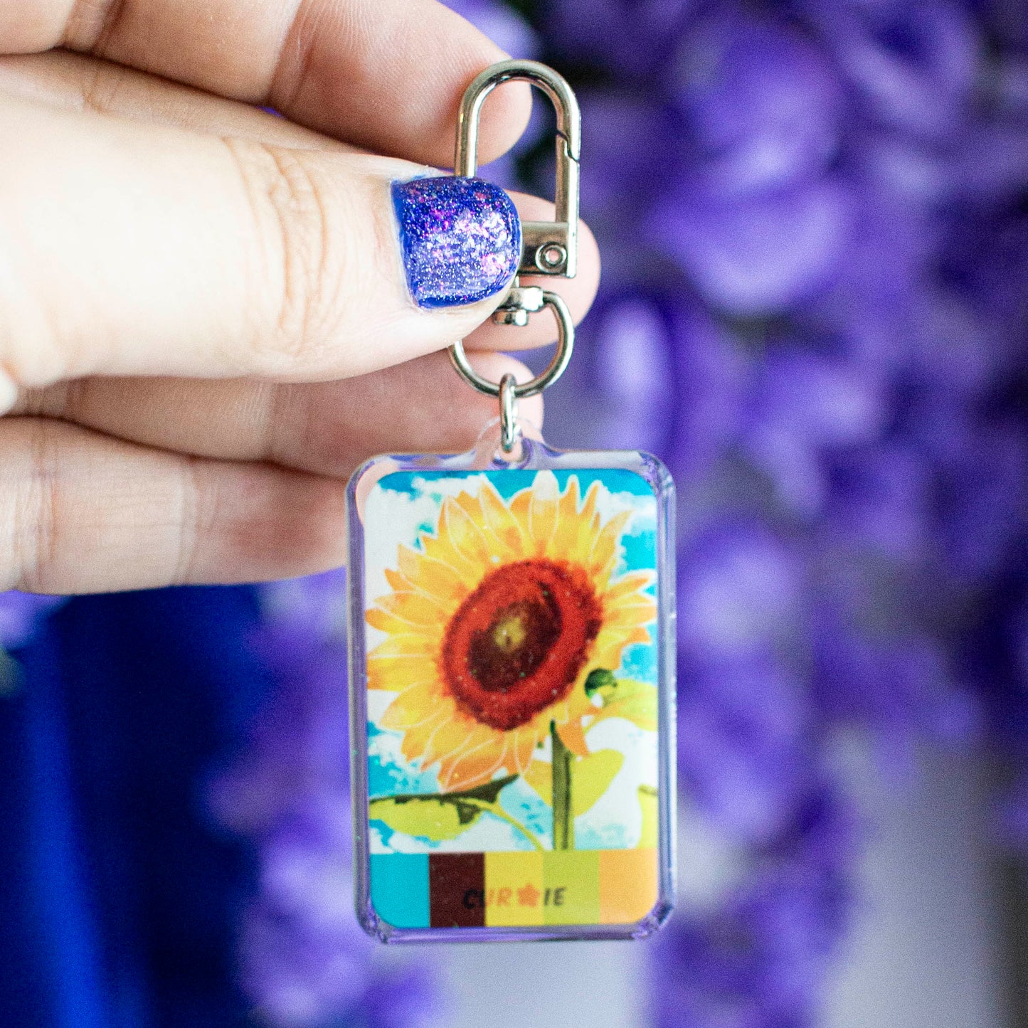 Sunflower Close: Fields in Bloom Acrylic Keychain