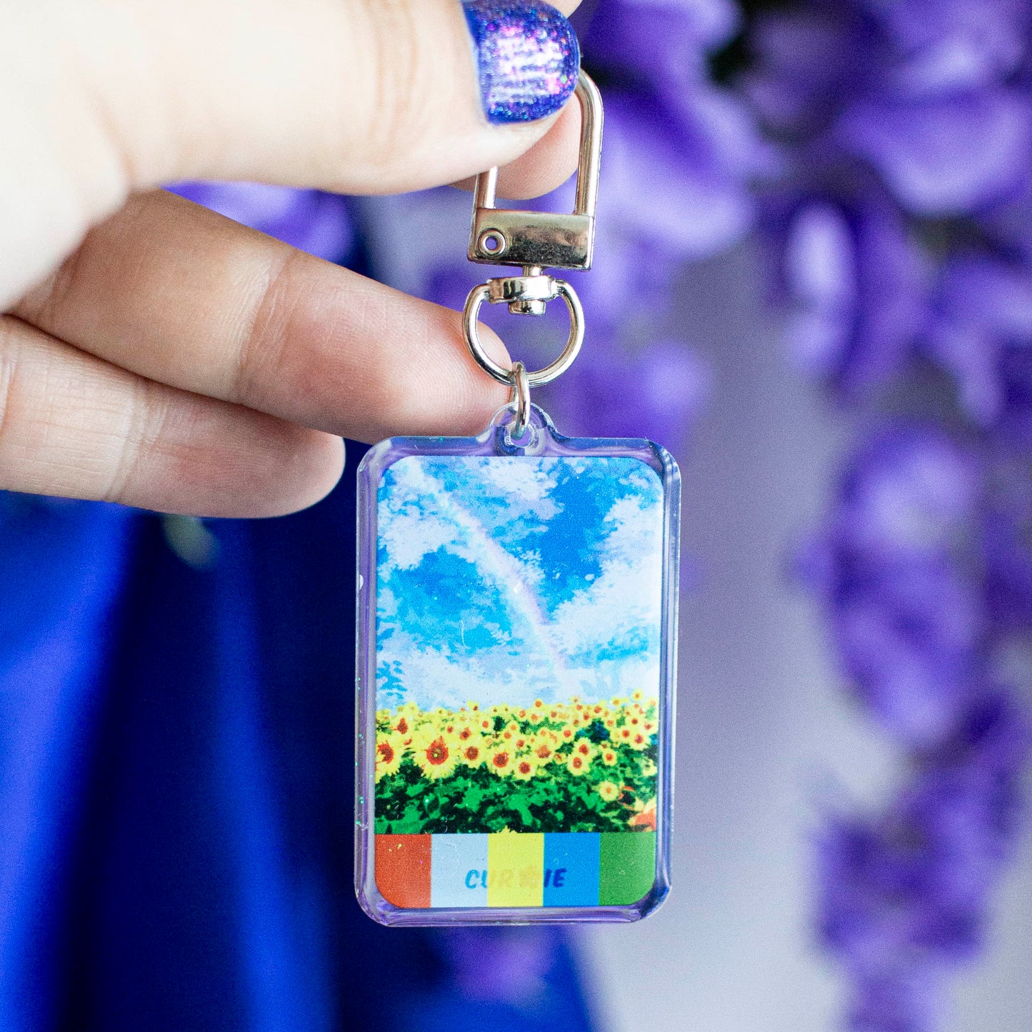 Sunflower Far: Fields in Bloom Acrylic Keychain