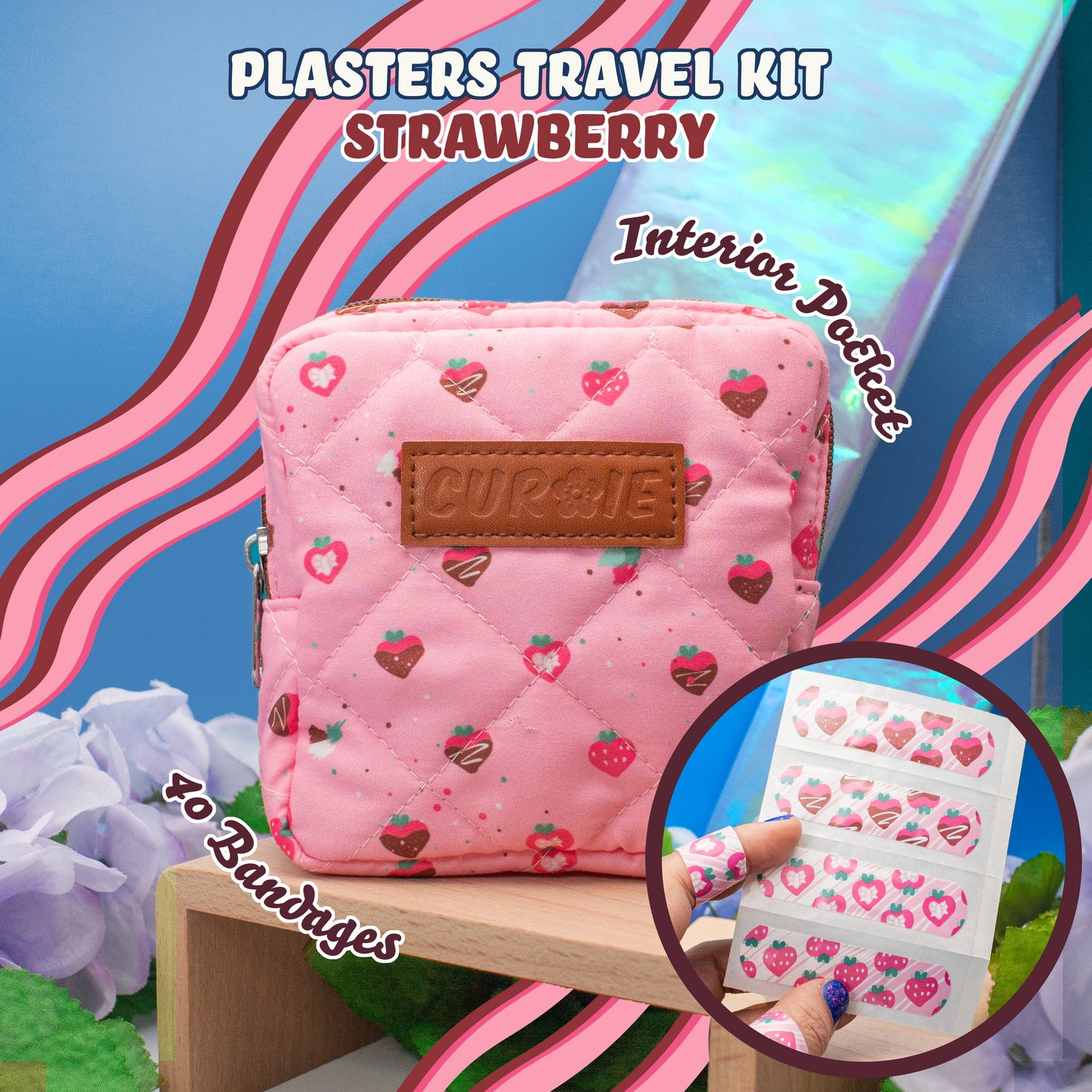 Strawberry Plaster Travel Kit
