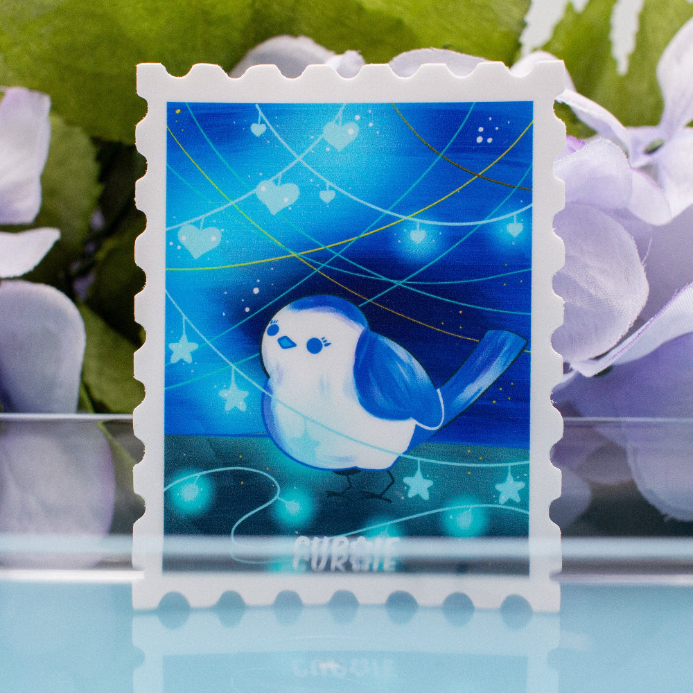 Pour-Cha Nightlight Stamp Vinyl Sticker