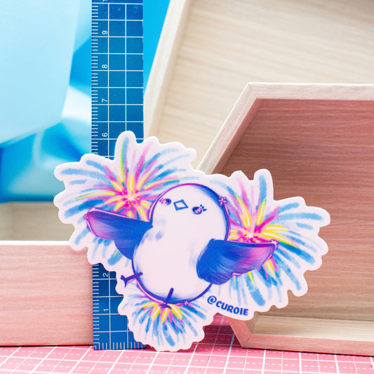 Pour-Cha Fireworks Vinyl Sticker