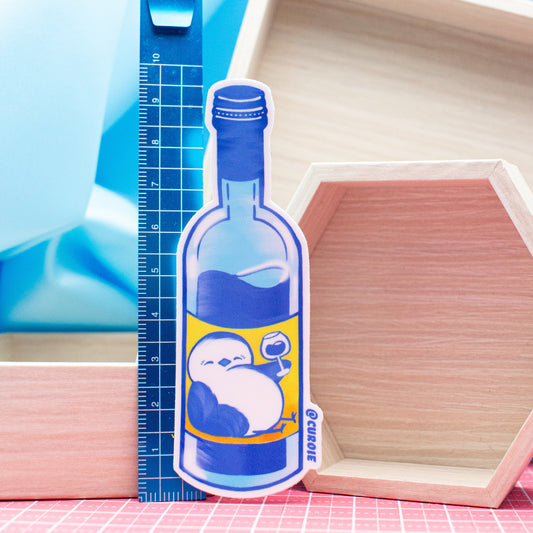 Pour-Cha Wine Vinyl Sticker