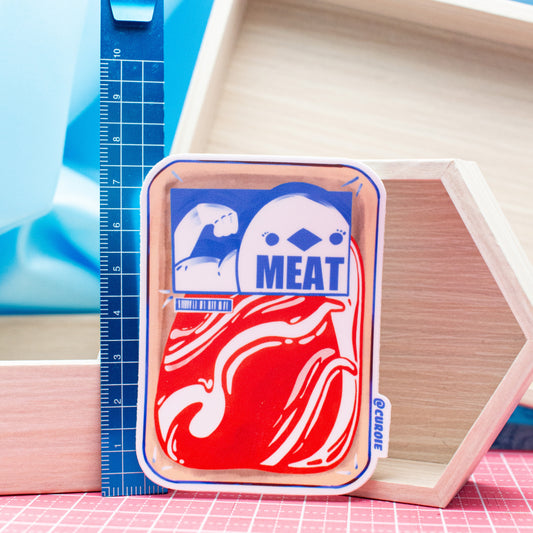 Pour-Cha Meat Vinyl Sticker