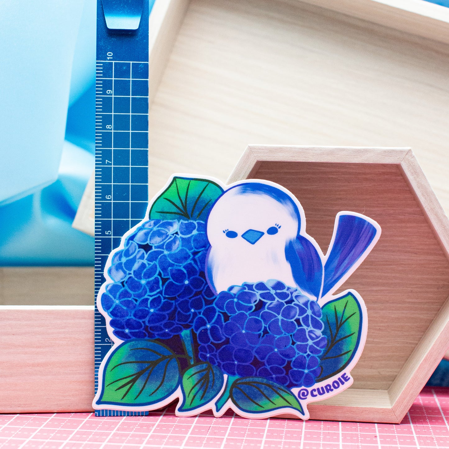 Pour-Cha Hydrangea Vinyl Sticker