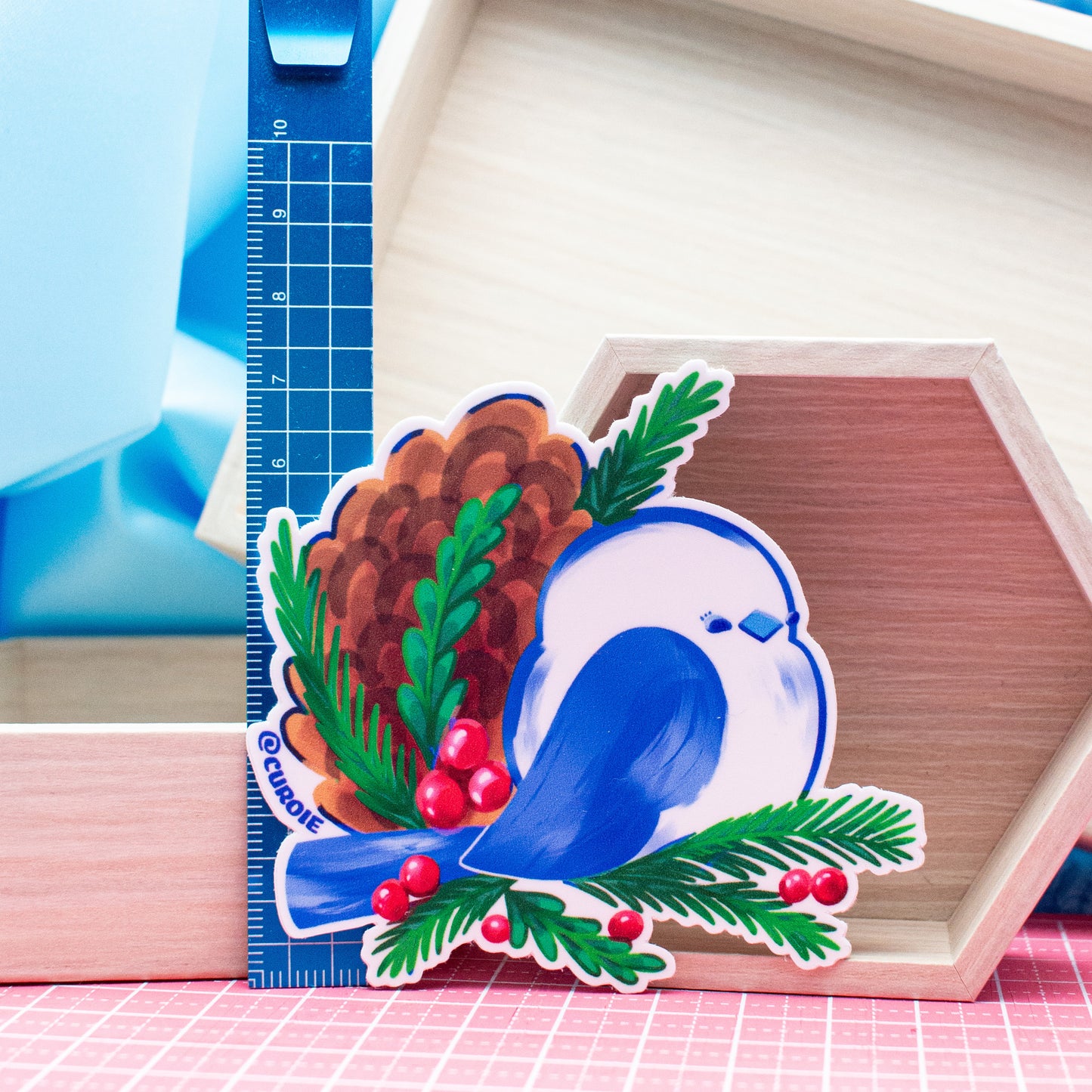 Pour-Cha Holiday Pine Vinyl Sticker