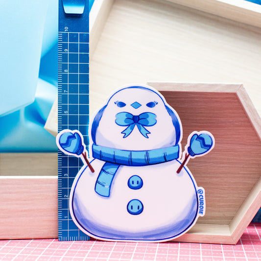 Pour-Cha Snowman Vinyl Sticker