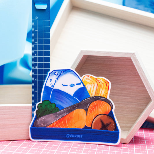 Pour-Cha Salmon Bento Vinyl Sticker