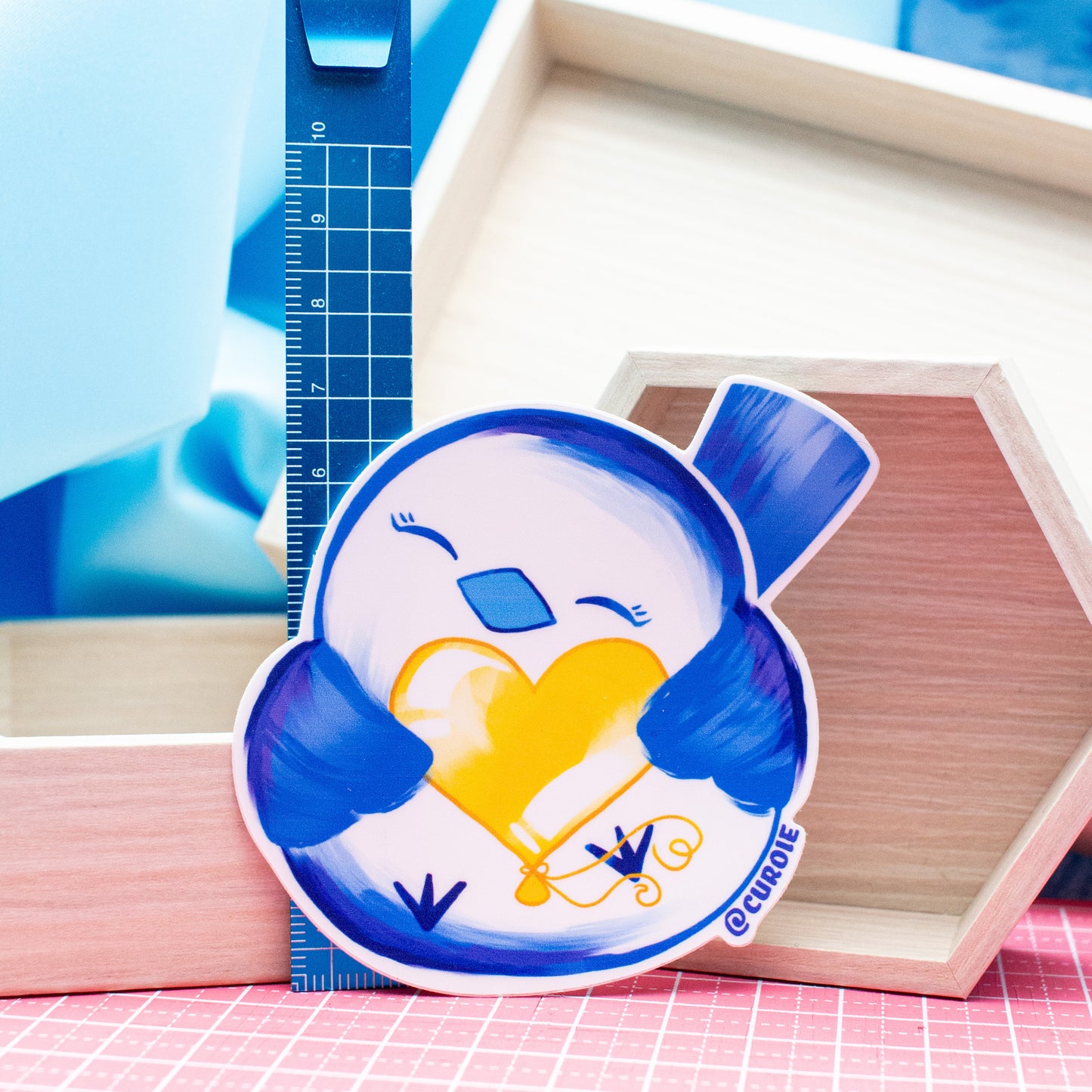 Pour-Cha Heart Vinyl Sticker