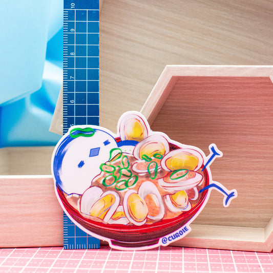 Pour-Cha Clam Miso Soup Vinyl Sticker