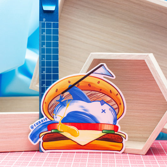 Pour-Cha Burger Vinyl Sticker