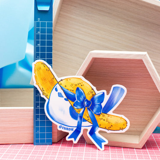 Pour-Cha Sun Hat Vinyl Sticker