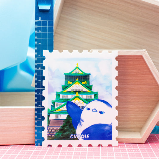 Pour-Cha Osaka Castle Vinyl Sticker