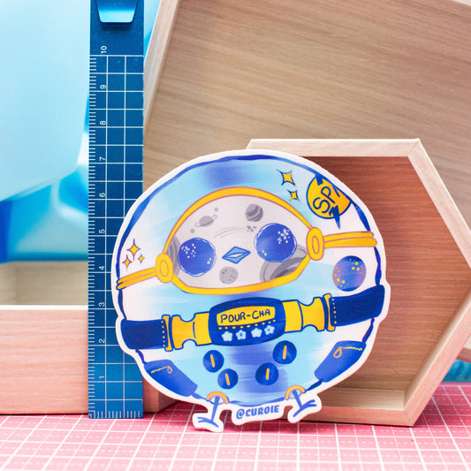 Pour-Cha Astronaut Vinyl Sticker