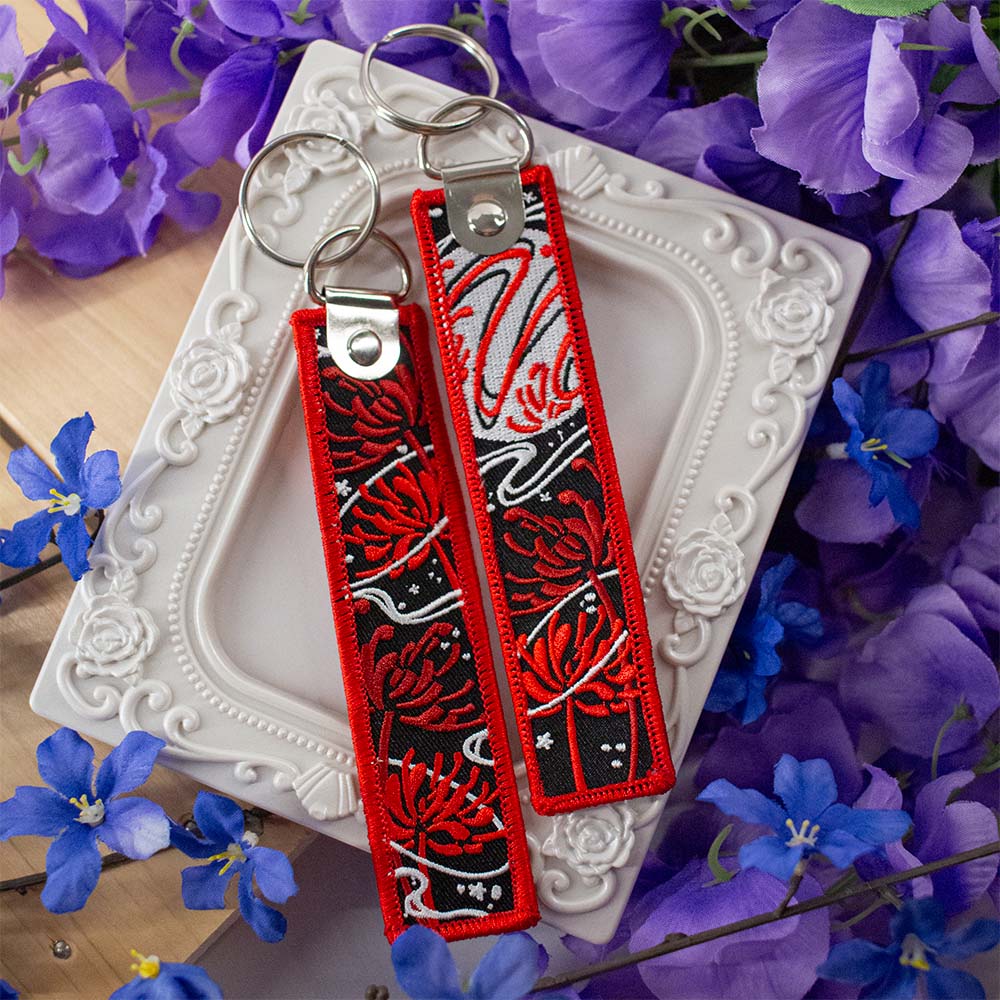 Spider Lily Red (Embroidered Keytag)