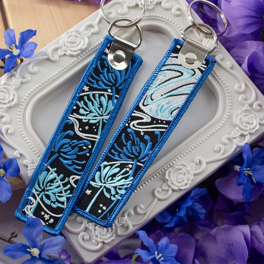 Spider Lily Blue (Embroidered Keytag)