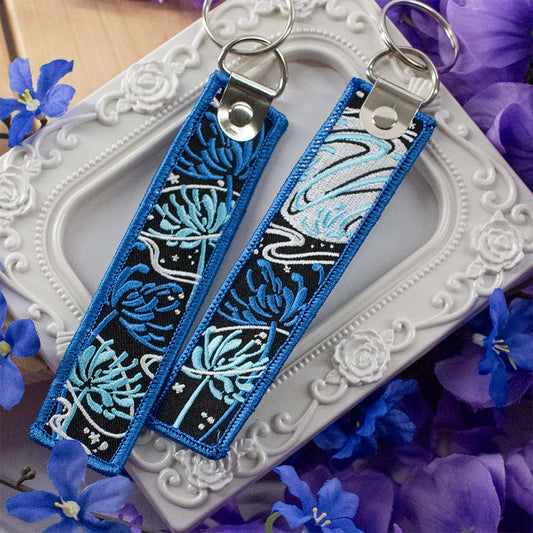 Spider Lily Blue (Embroidered Keytag)