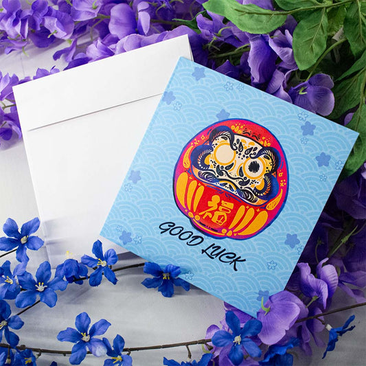 Good Luck Daruma Card
