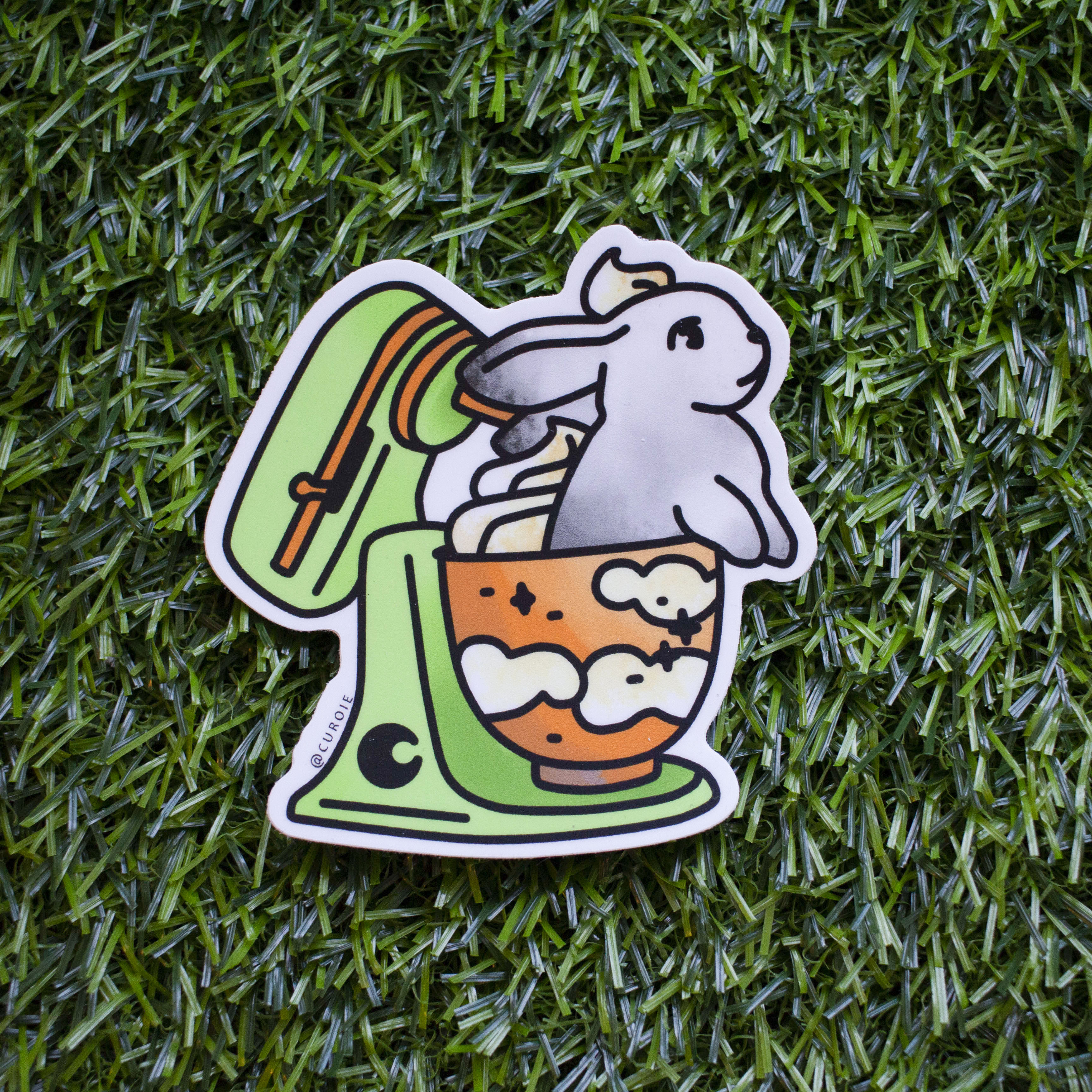Whipped Cream Bunny Vinyl Sticker – Curoie