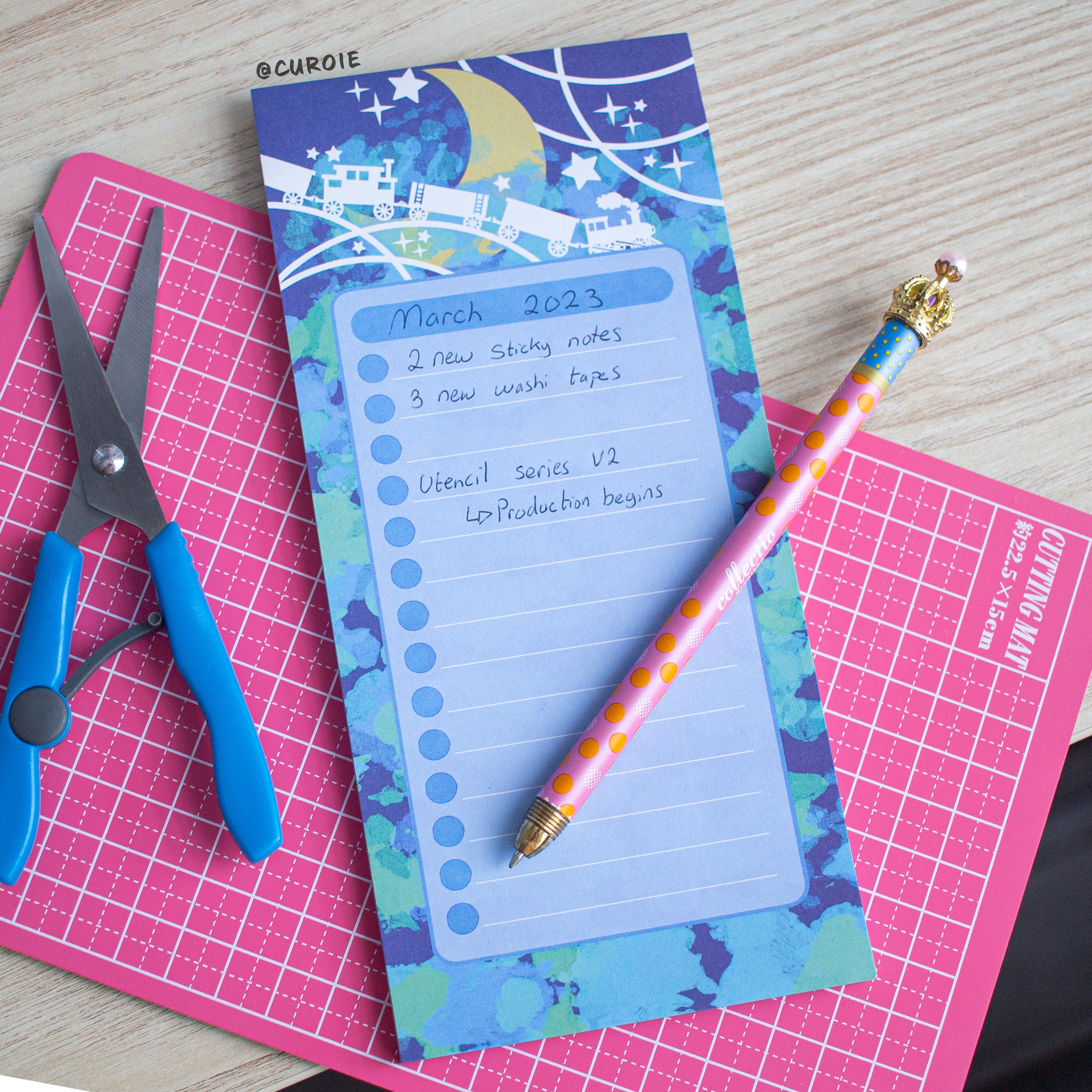 Midnight Train Sticky Note – Curoie